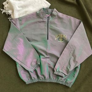 Vintage Windbreaker Surf Style Iridescent One Size